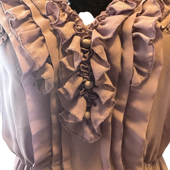 LOFT Purple Ruffled Blouse - Picture 2 of 6